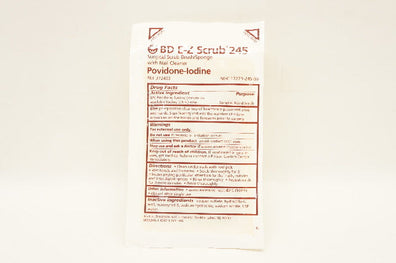 BD 372453 E-Z Scrub 245 Surgical Scrub Brush/Sponge with Nail Cleaner